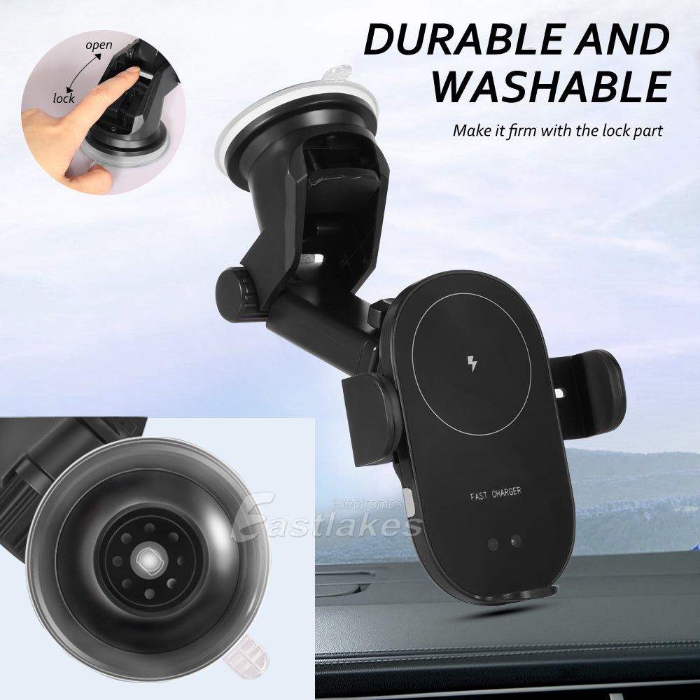 Automatic Clamping Wireless QI Car Charge Charger Mount Air Vent Phone Holder - Eastlakes Electronics